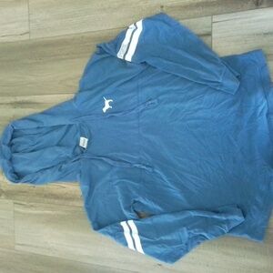 PINK by Victoria Secret University College Hoodie blue sz S